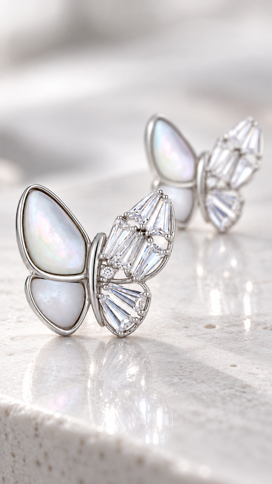 Pearl Butterfly Earrings