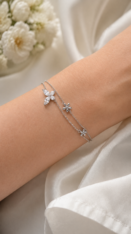 Double-Layer Butterfly Bracelet
