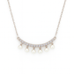 Pearl Drop Zircon Necklace for Women 925 Silver Finish Elegant Chain Pendant for Daily and Party Wear