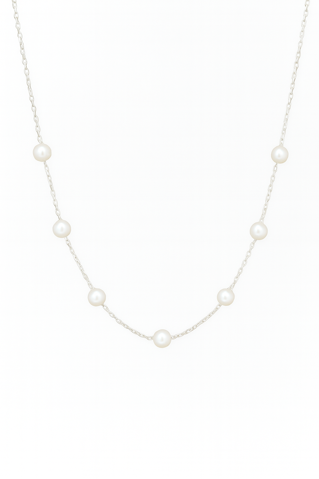 Gold Plated Pearl Chain Necklace for Women – Elegant Minimal Jewelry