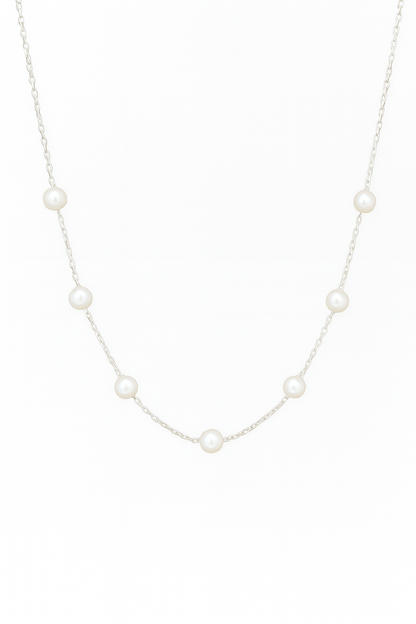 Gold Plated Pearl Chain Necklace for Women – Elegant Minimal Jewelry