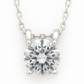 Silver Plated Solitaire Pendant Necklace for Women – Elegant CZ Diamond Chain