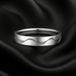 Wave Design Silver Finish Band Ring for Men and Women Elegant Minimal Daily Wear Finger Ring