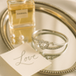 Double Heart Zircon Ring for Women 925 Silver Finish Romantic Love Adjustable Finger Ring