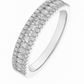Eternity Band Zircon Ring for Women 925 Silver Finish Elegant Classic Wedding and Daily Wear Ring
