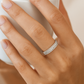 Eternity Band Zircon Ring for Women 925 Silver Finish Elegant Classic Wedding and Daily Wear Ring