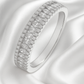 Eternity Band Zircon Ring for Women 925 Silver Finish Elegant Classic Wedding and Daily Wear Ring