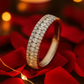 Eternity Band Zircon Ring for Women 925 Silver Finish Elegant Classic Wedding and Daily Wear Ring