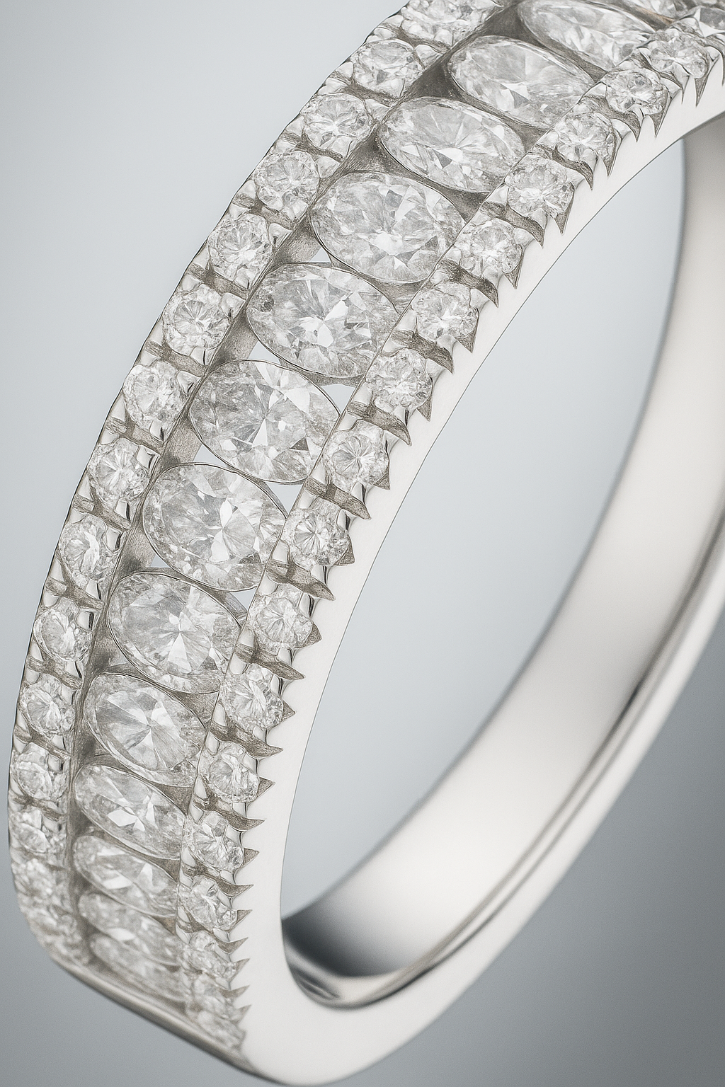 Eternity Band Zircon Ring for Women 925 Silver Finish Elegant Classic Wedding and Daily Wear Ring