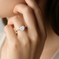 Heart Shape Solitaire Zircon Ring for Women 925 Silver Finish Romantic Couple Engagement Ring