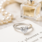 Heart Shape Solitaire Zircon Ring for Women 925 Silver Finish Romantic Couple Engagement Ring