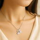 925 Silver Cherry Pendant Necklace for Women – Sparkling Dual CZ Stone Design