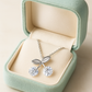 925 Silver Cherry Pendant Necklace for Women – Sparkling Dual CZ Stone Design