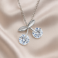 925 Silver Cherry Pendant Necklace for Women – Sparkling Dual CZ Stone Design
