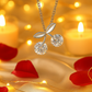 925 Silver Cherry Pendant Necklace for Women – Sparkling Dual CZ Stone Design