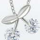 925 Silver Cherry Pendant Necklace for Women – Sparkling Dual CZ Stone Design