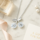 925 Silver Cherry Pendant Necklace for Women – Sparkling Dual CZ Stone Design