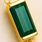 Gold-Plated Emerald Green Stone Necklace for Women – Elegant Minimal Chain Jewelry