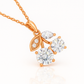 Rose Gold Plated Cherry Pendant Necklace for Women – Sparkling CZ Stone Designer Jewelry
