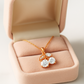 Rose Gold Plated Cherry Pendant Necklace for Women – Sparkling CZ Stone Designer Jewelry