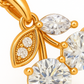 Rose Gold Plated Cherry Pendant Necklace for Women – Sparkling CZ Stone Designer Jewelry
