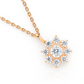 Rose Gold Plated Starburst Pendant Necklace for Women – Elegant CZ Diamond Design