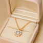 Rose Gold Plated Starburst Pendant Necklace for Women – Elegant CZ Diamond Design