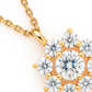 Rose Gold Plated Starburst Pendant Necklace for Women – Elegant CZ Diamond Design