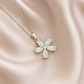 Silver Plated Floral Cross Pendant Necklace for Women – CZ Diamond Elegant Design