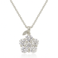 Silver Plated Floral Pendant Necklace for Women – Sparkling CZ Diamond Flower Design
