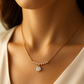 Rose Gold Plated Drop Pendant Necklace for Women – Elegant CZ Diamond Chain Design