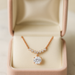 Rose Gold Plated Drop Pendant Necklace for Women – Elegant CZ Diamond Chain Design