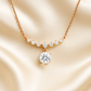 Rose Gold Plated Drop Pendant Necklace for Women – Elegant CZ Diamond Chain Design