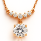 Rose Gold Plated Drop Pendant Necklace for Women – Elegant CZ Diamond Chain Design