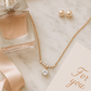 Rose Gold Plated Drop Pendant Necklace for Women – Elegant CZ Diamond Chain Design