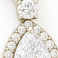 Silver Plated Teardrop Pendant Necklace for Women – Sparkling CZ Diamond Halo Design