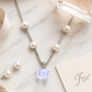 Silver Plated Pearl Chain Necklace with Crystal Pendant for Women – Elegant Party Jewelry