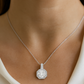 Octagon Halo Solitaire Zircon Pendant Necklace for Women 925 Silver Finish Elegant Party and Daily Wear Chain