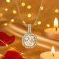 Octagon Halo Solitaire Zircon Pendant Necklace for Women 925 Silver Finish Elegant Party and Daily Wear Chain