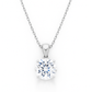 Rose Gold Plated Solitaire Pendant Necklace for Women – Elegant Round CZ Stone Chain