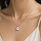 Rose Gold Plated Solitaire Pendant Necklace for Women – Elegant Round CZ Stone Chain
