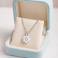 Rose Gold Plated Solitaire Pendant Necklace for Women – Elegant Round CZ Stone Chain