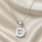 Rose Gold Plated Solitaire Pendant Necklace for Women – Elegant Round CZ Stone Chain