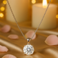 Rose Gold Plated Solitaire Pendant Necklace for Women – Elegant Round CZ Stone Chain