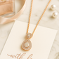 Rose Gold Plated Teardrop Pendant Necklace for Women – Luxury CZ Diamond Design