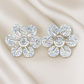 Daisy Flower Stud Earrings for Women | Sparkling CZ Floral Design
