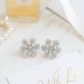 Daisy Flower Stud Earrings for Women | Sparkling CZ Floral Design