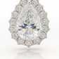 Elegant Teardrop Zircon Halo Stud Earrings for Women