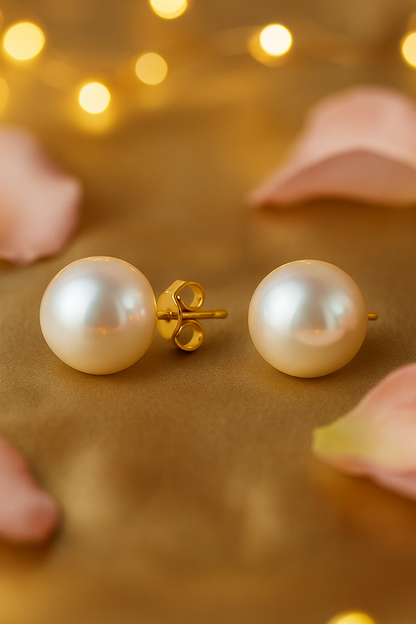 Classic Pearl Stud Earrings for Women