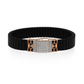 Black Rose Gold Men’s Bracelet with Double Side CZ Plate & Icon Frame